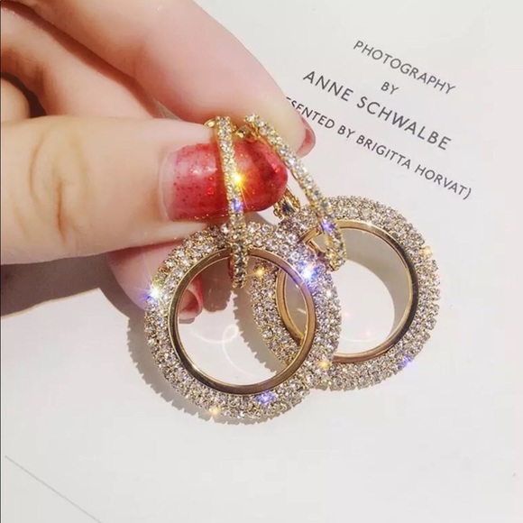 ❤️NWT Classy Modern Round Geometric Earrings - Picture 2 of 5